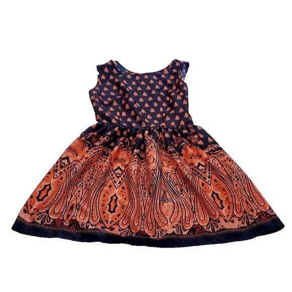 Ultra Pink Size M Black and Orange Floral Boho Side Zip Dress - Picture 6 of 14